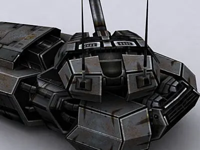 3DRT - Sci-Fi Hovertank2 Low-poly 3D model