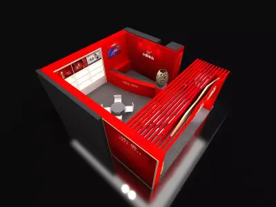  3D booth 3D model
