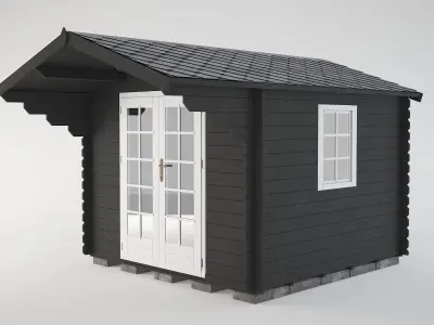 Wooden garden shed1 3D model