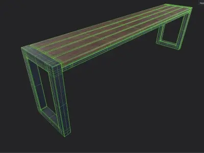 Bench  M09 Low-poly 3D model