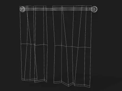 Curtain Low-poly 3D model