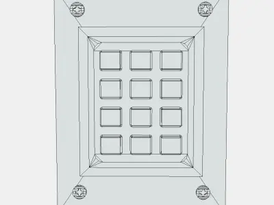 Security Keypad Low-poly 3D model