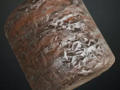 Weathered Hammered Rusty Metal Plates PBR Seamless Texture