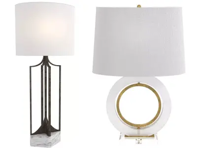 2 table lamps Gabby home 3D model
