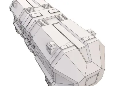 Cargo Box Low-poly 3D model