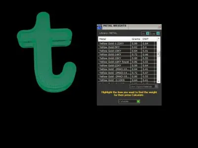 Alphabet - T 3D print model