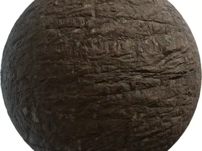Striated Cliff Rock PBR Texture Texture