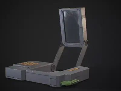 Sci-fi portable console Low-poly 3D model