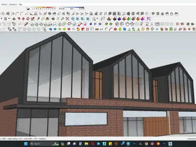Modern Shops 3d model 3D model