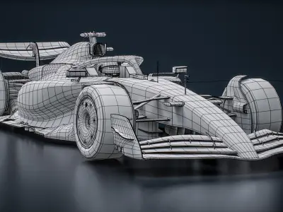  Haas F1 VF-25 2025 Formula 1 Race Car 