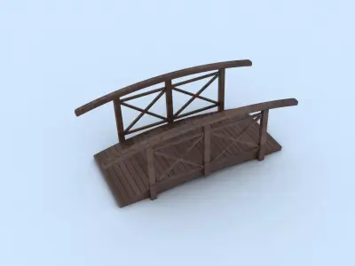 Wooden Bridge 3D model