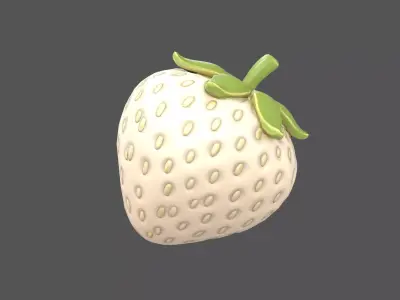 Strawberry v1 003 Low-poly 3D model