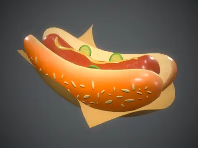 Stylized Hot Dog