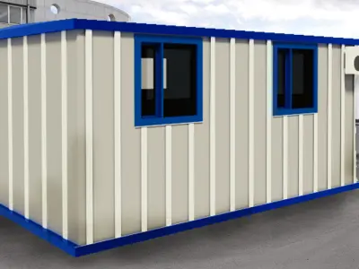 Chalets storage shed with door Low-poly 3D model