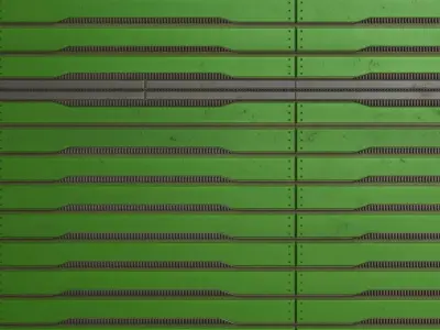 Green Sci-Fi Metal Panel PBR Seamless Texture