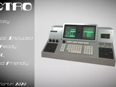 Retro Sci-Fi Panel 3D model