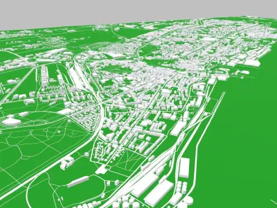 Cityscape Klaipeda Lithuania 3D model