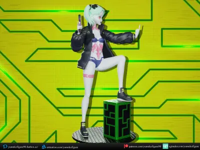 Rebecca cyberpunk edgerunner figure 3d 3D print model