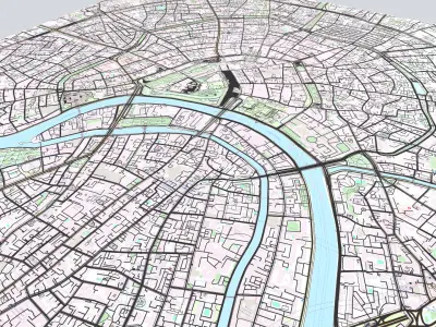 The Garden Ring Moscow Streets and roads 3D model