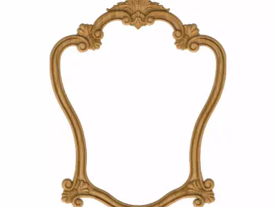 Carved picture frame STL 3D model 142