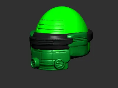 helmet high poly sculpt 3d printable ver 7 3D model 3D model