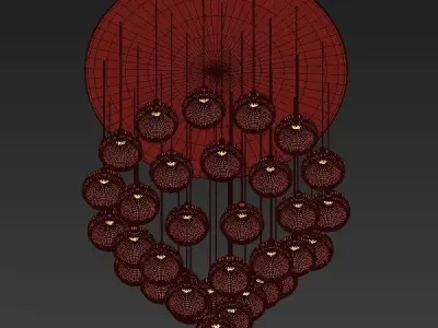 HANNA ball chandelier 3D model