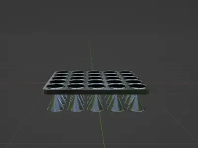 Metal Floor Spikes Trap 3D model