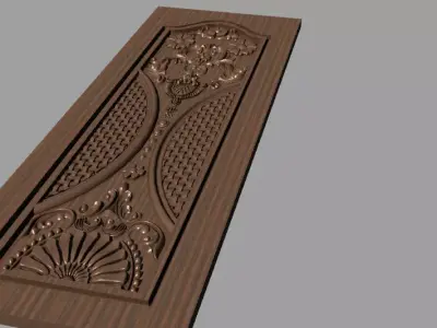 Wood Carving Door 3D model
