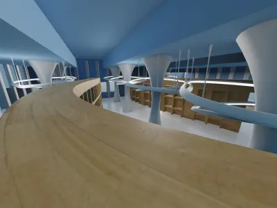 sci fi futuristic exhibition exterior art gallery museum 3d 3D model