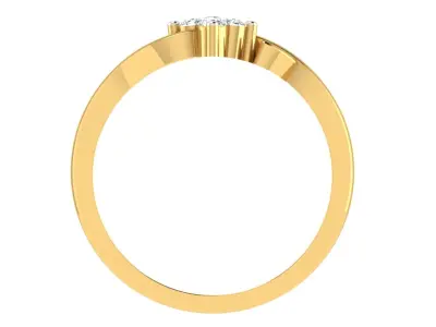 Solitaire Women Engagement Band Ring 3D print model get