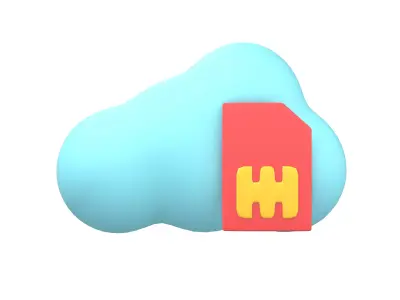 eSim Card Icon v1 001 Low-poly 3D model