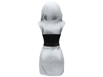 Mid Leather Hoodie Top Low-poly 3D model