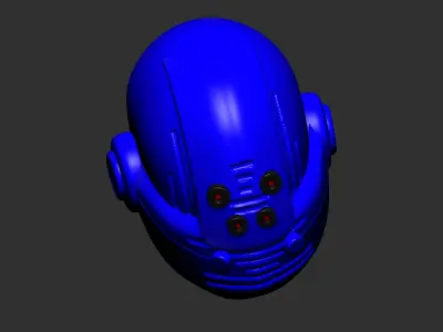 helmet high poly sculpt 3d printable ver 7 3D model 3D model 202