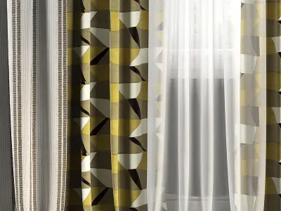 Curtain Set 124 3D model