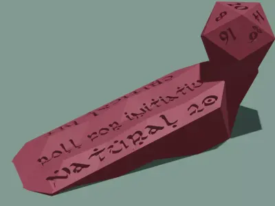 Dungeons and Dragons themed doorstopper ready for 3d printing 3D print model
