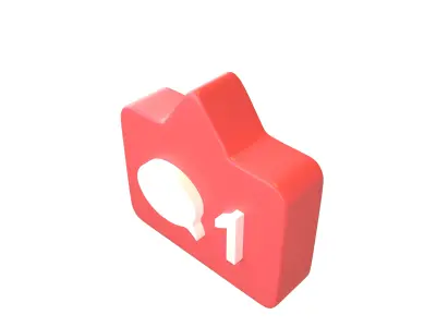 Socail Media Comment v2 001 Low-poly 3D model