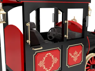 Amusement Park Train 3D model