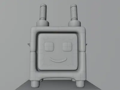 Cute Robot Low-poly 3D model Low-poly 3D model