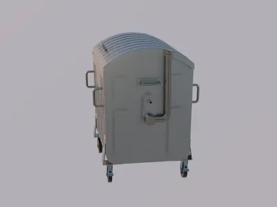 Dumpster 2 - Old Metal Trash Container 3D model