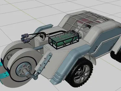 Blaze Bot Low-poly 3D model