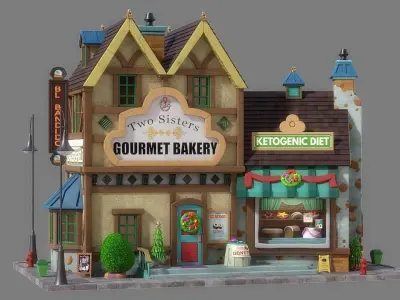 Cartoon House 12 3D model