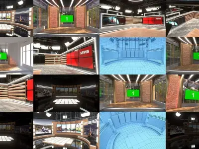 Virtual Broadcast Studio Vol5 3D Model Pack