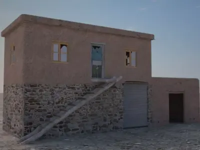 Afghan house Low-poly 3D model