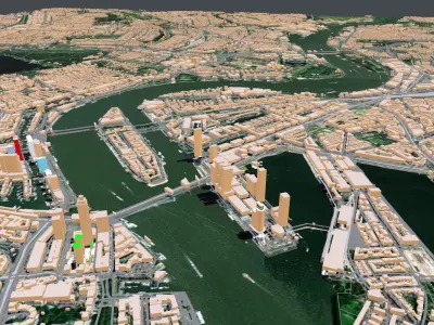 Cityscape Rotterdam Holland 3D model