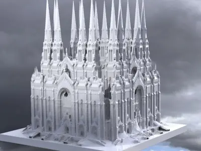 Fantasy Cathedral Very Grand pinnacle  3D print model