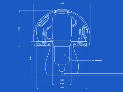 Mushroom Lamp  3D print model
