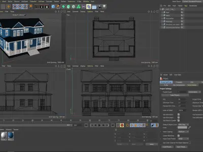 cartoon country cottage Low-poly 3D model purchase