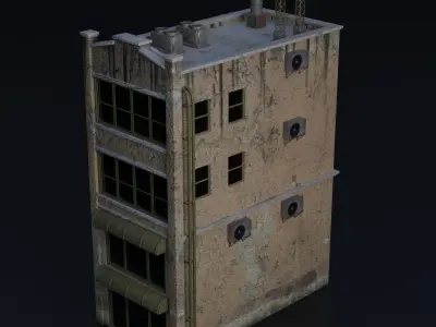 BUILDING URBAN AREA HONGKONG JAPAN CHINA ASIAN 04 Low-poly 3D model