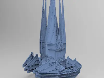 Sci-Fi Ocean Tech ship 8  3D model