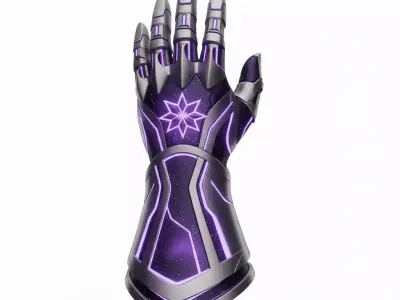Cosmic Cybernetic Gauntlet 3D Model Galactic Power Fist Low-poly 3D model